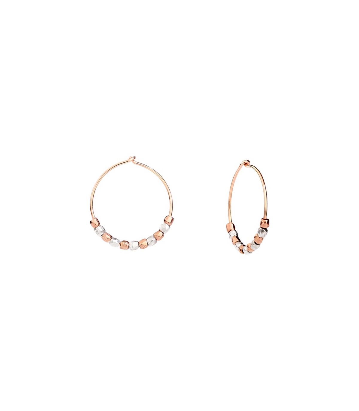 Dodo Orecchini Donna Granelli Cerchi Oro Rosa 9kt Argento DOC1000GRANX0009A MiRaggi