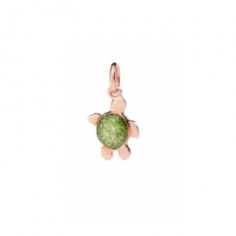 Charm Dodo Tartaruga Glitter Verde Edizione Limitata Oro Rosa 9kt DMC0027TURTLEVE9R