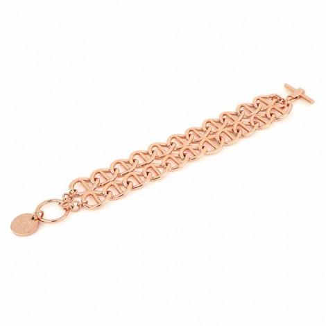 Unoaerre Bracciale Donna Bronzo Rosato Maglia Marina Doppia EXB4755