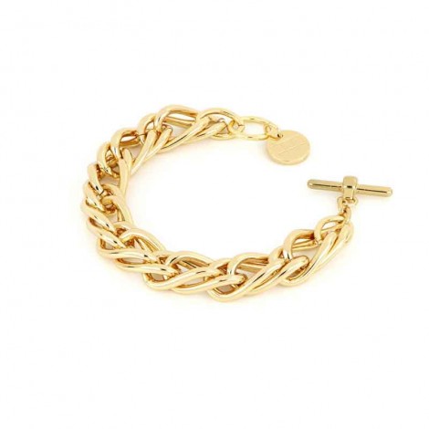 Unoaerre Bracciale Donna Bronzo Dorato Catena Intrecciata EXB4735