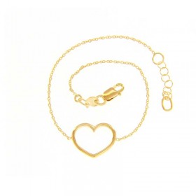 Bracciale Cuore Silhouette Oro Giallo 9kt