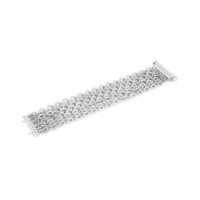 Unoaerre Bracciale Donna Bronzo Bianco Lucido Catena Forzatina EXB4842