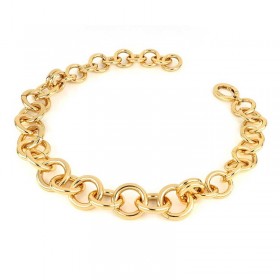 Unoaerre Collana Bronzo Dorato Lucido Maglie Tonde EXH5144