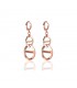 Orecchini Unoaerre Bronzo Rosato Pendenti Maglia Marina Piatta EXO4331
