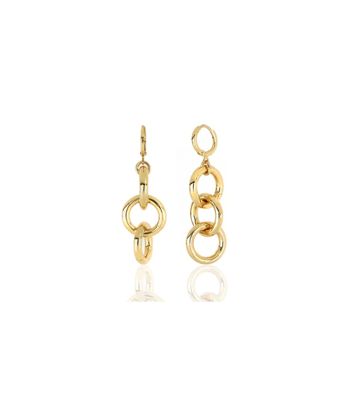 Mokilù Orecchini Vintage A Goccia In Ottone Dorato 24kt Con Onice Nera - Fatti A Mano In Toscana, Donna