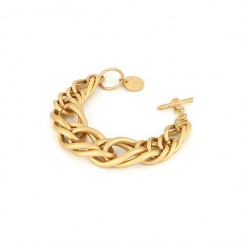 Unoaerre Bracciale Donna Bronzo Dorato Satinato Catena Spina EXB4805