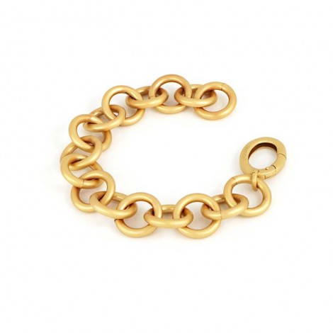 Unoaerre Bracciale Donna Bronzo Dorato Satinato Catena Rolò EXB4824