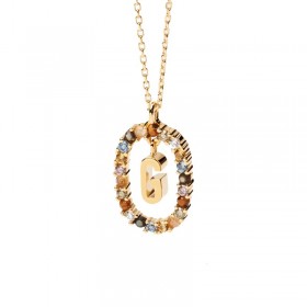 PDPAOLA Collana New Letters Lettera G Argento 925 CO01-266-U
