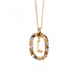 PDPAOLA Collana New Letters Lettera L Argento 925 CO01-271-U