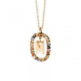 PDPAOLA Collana New Letters Lettera M Argento 925 CO01-272-U