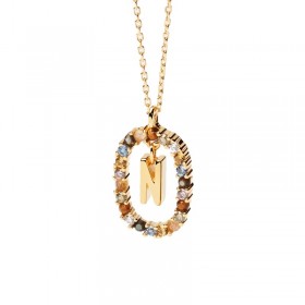 PDPAOLA Collana New Letters Lettera N Argento 925 CO01-273-U