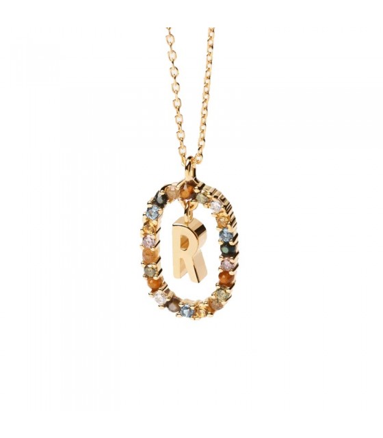 Collana In Argento Con Lettera E Mini