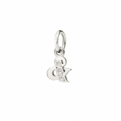 Charm Dodo Lettera & Oro Bianco 18kt Diamanti 0,025ct DMC1009LET&SDB0OB