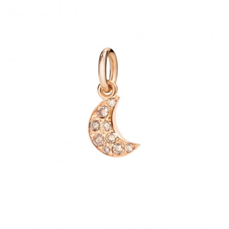 Dodo Ciondolo Luna Diamanti Brown 0,30ct Oro Rosa 9kt