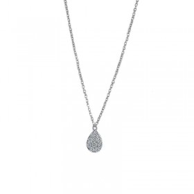 Raggi Girocollo Goccia Diamanti 0,10ct G-SI Oro Bianco 18kt GI-7206-17-1-CR9-4-G-SI