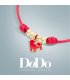 Ciondolo Dodo Bue Oro Giallo 18Kt Smalto Rosso DMCZ/BULOG