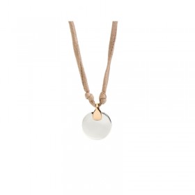 Dodo Collana Donna Bazaar Argento Seta Etica Beige