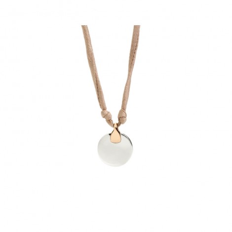 Dodo Collana Donna Bazaar Argento Seta Etica Beige