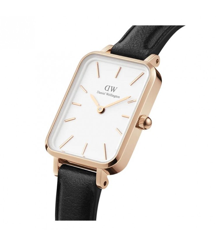 Orologio A Tema Freccette – Quadrante Quadrato, Cinturino In Pelle Nera, Meccanismo Al Quarzo