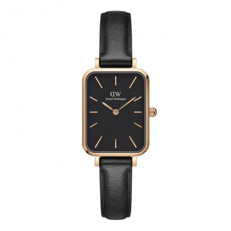 Daniel Wellington Orologio Solo Tempo Nero Pelle Quadro DW00100435