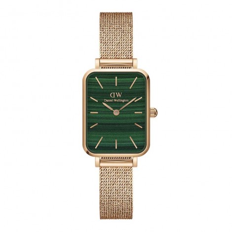 Daniel Wellington Orologio Solo Tempo Quadro Rosegold Verde  DW00100437