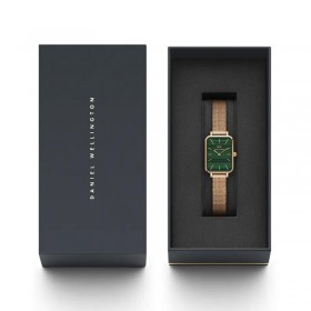 Daniel Wellington Orologio Solo Tempo Quadro Rosegold Verde  DW00100437