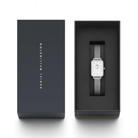 Daniel Wellington Orologio Solo Tempo Quadro Silver Bianco DW00100438