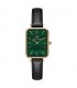 Daniel Wellington Orologio Solo Tempo Quadro Pelle Nera Verde DW00100439
