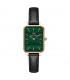 Daniel Wellington Orologio Solo Tempo Quadro Pelle Nera Verde DW00100439