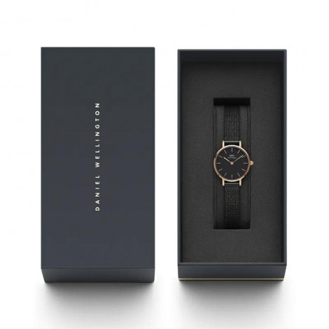 Daniel Wellington Orologio Solo Tempo Petite Pressed Ashfield Nero DW00100441