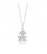 Collana Le Bebé I Pavé Bimba Oro Bianco 18 kt Diamanti 0,23ct LBB152