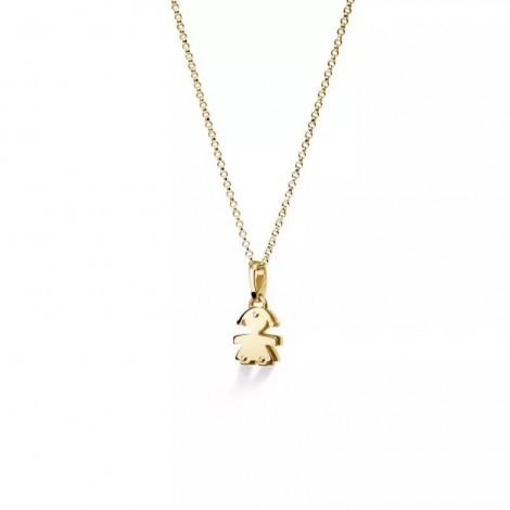 Collana Le Bebé I Pavé Bimba Oro Giallo 18 kt Diamanti 0,11ct LBB254