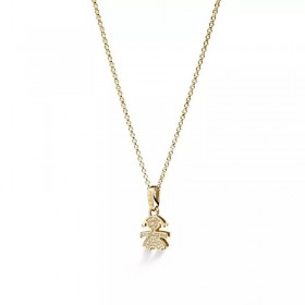Collana Le Bebé I Pavé Bimba Oro Giallo 18 kt Diamanti 0,11ct LBB254