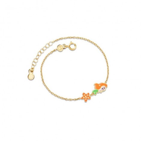 Bracciale Le Bebé Bimba Oro Giallo 9kt Sirenetta Stella Marina PMG091