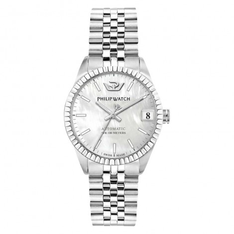 Orologio Donna Philip Watch Caribe 33mm Automatico Acciaio Rodiato Madreperla R8223597506