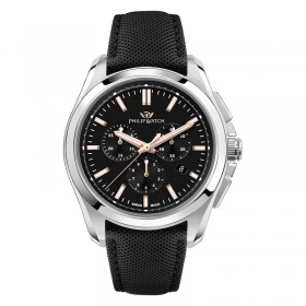 Orologio Cronografo Uomo Philip Watch 43mm Acciaio Gomma Nero R8271618002