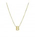 Collana Donna Raggi Lettera B Oro Giallo 9kt