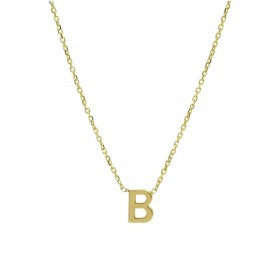 Collana Donna Raggi Lettera B Oro Giallo 9kt