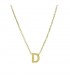 Collana Donna Raggi Lettera D Oro Giallo 9kt