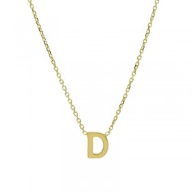 Collana Donna Raggi Lettera D Oro Giallo 9kt