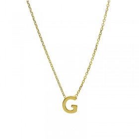 Collana Donna Raggi Lettera G Oro Giallo 9kt