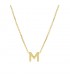 Collana Donna Raggi Lettera M Oro Giallo 9kt