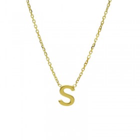 Collana Donna Raggi Lettera N Oro Giallo 9kt