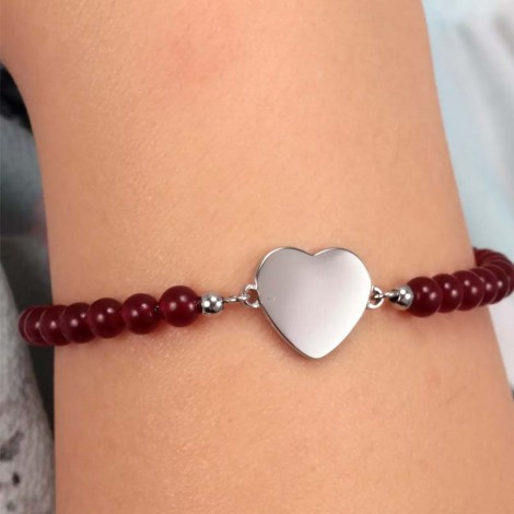 Bracciale Donna Morellato Valentina Agata Rossa Cuore Acciaio SATQ06