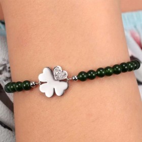 Bracciale Donna Morellato Valentina Verde Quadrifoglio Acciaio SATQ08