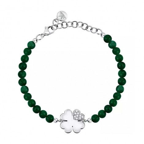 Bracciale Donna Morellato Valentina Verde Quadrifoglio Acciaio SATQ08