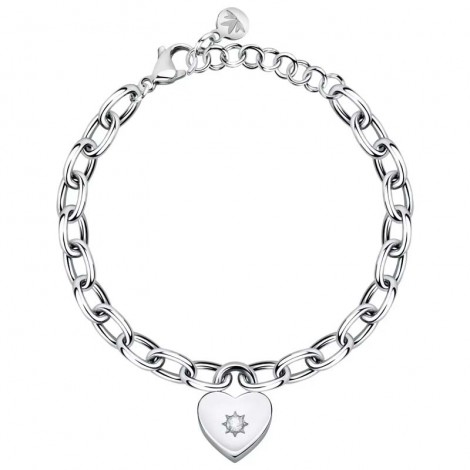 Bracciale Donna Morellato Abbraccio Catena Cuore Pendente SAUB11