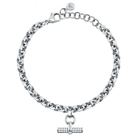 Bracciale Donna Morellato Abbraccio Catena Silver Zirconi SAUC13