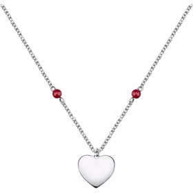 Girocollo Donna Morellato Valentina Cuore Acciaio Agata Rossa SATQ10
