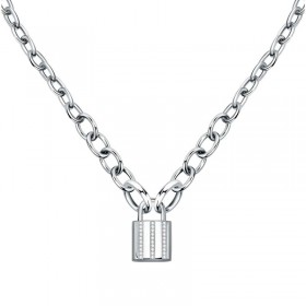 Girocollo Donna Morellato Abbraccio Lucchetto Silver SAUB01